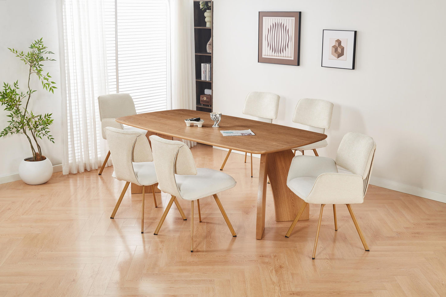 New Forest Dining Table with 4 Panache Dining Chairs and 2 Panache Carvers