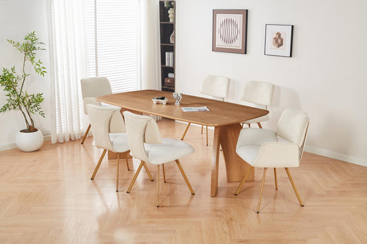 New Forest Dining Table with 4 Panache Dining Chairs and 2 Panache Carvers