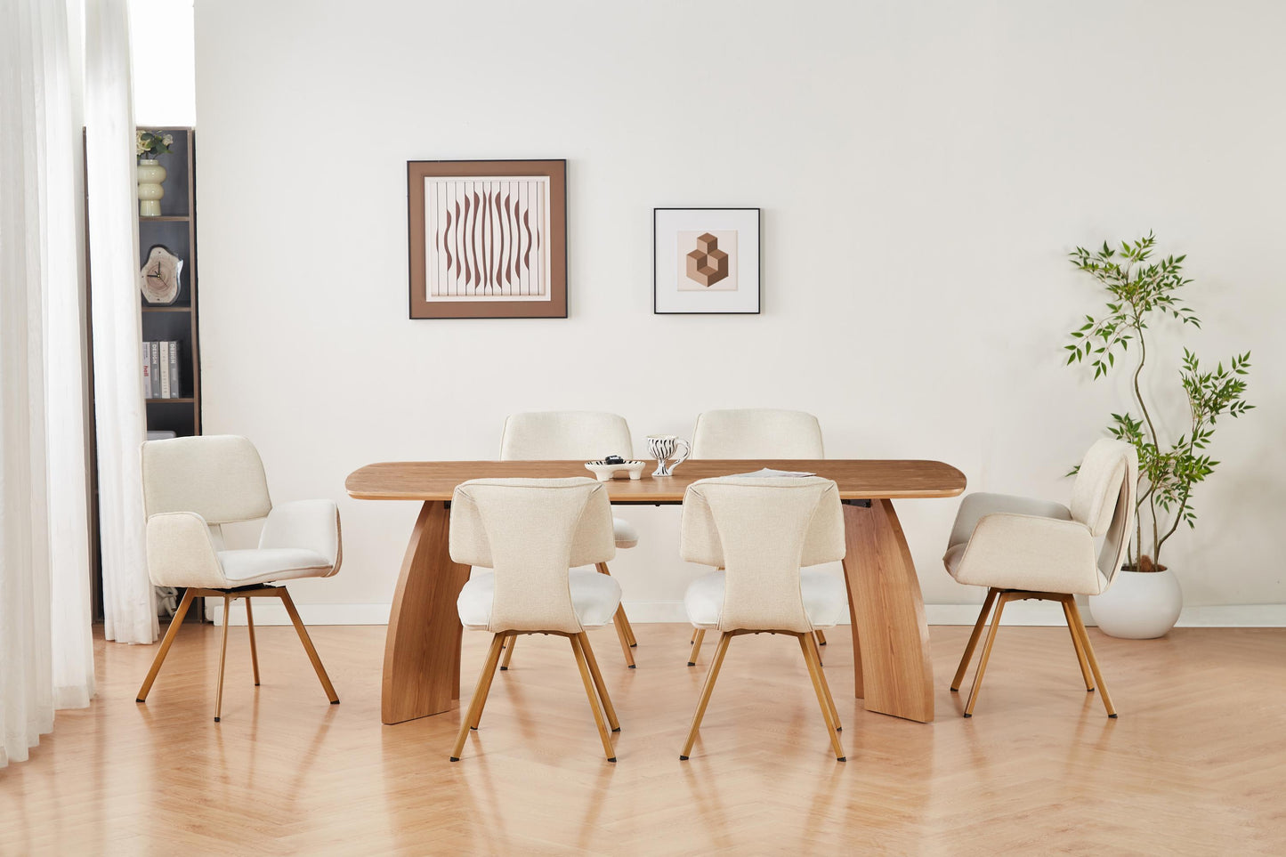 New Forest Dining Table with 4 Panache Dining Chairs and 2 Panache Carvers