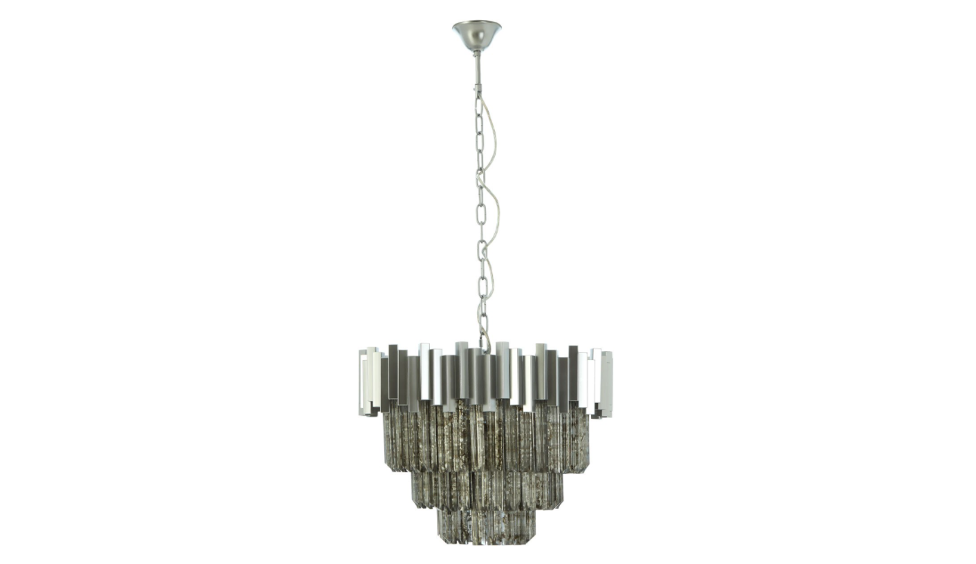 Chimes - Samara Small Nickel Painted Chandelier