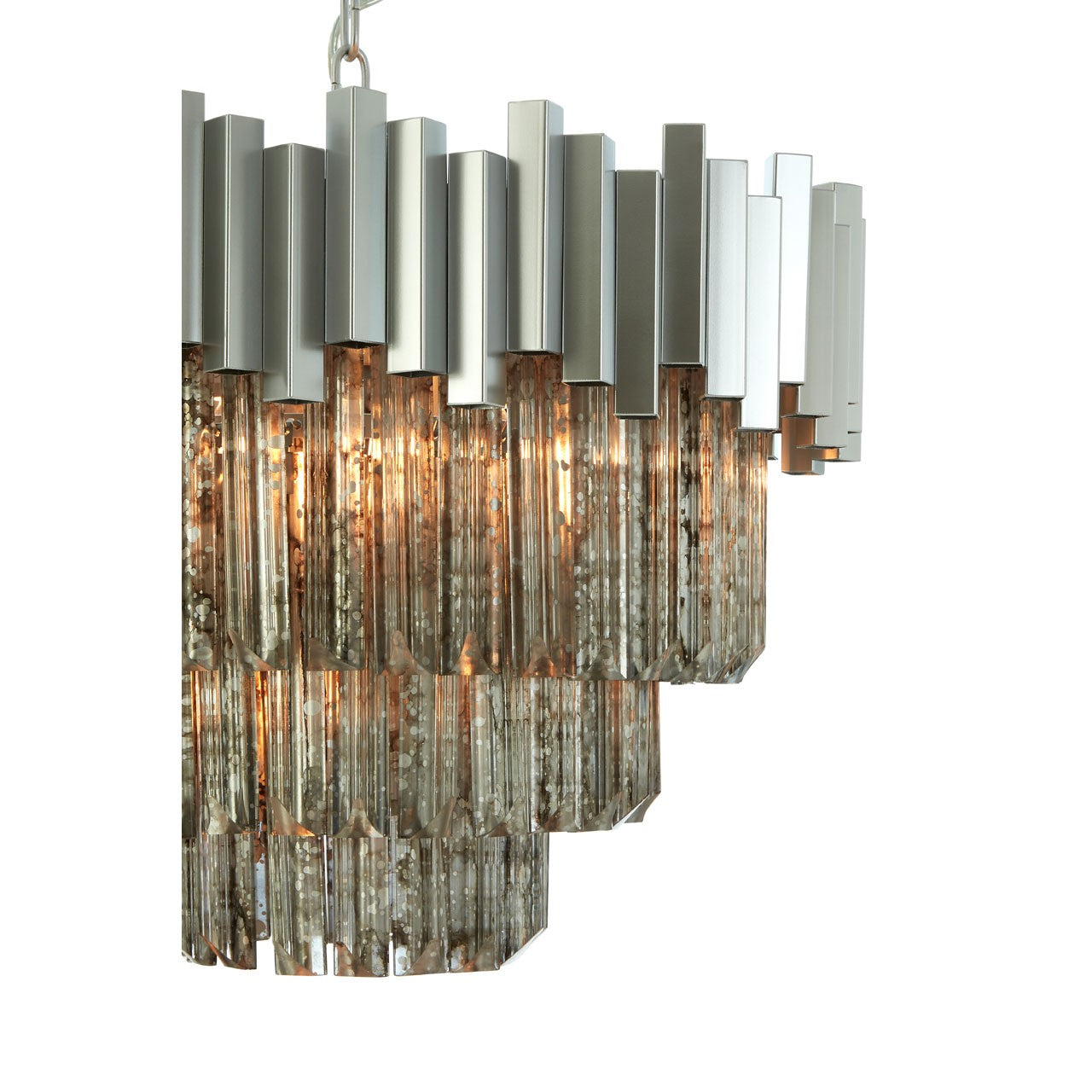 Chimes - Samara Small Nickel Painted Chandelier