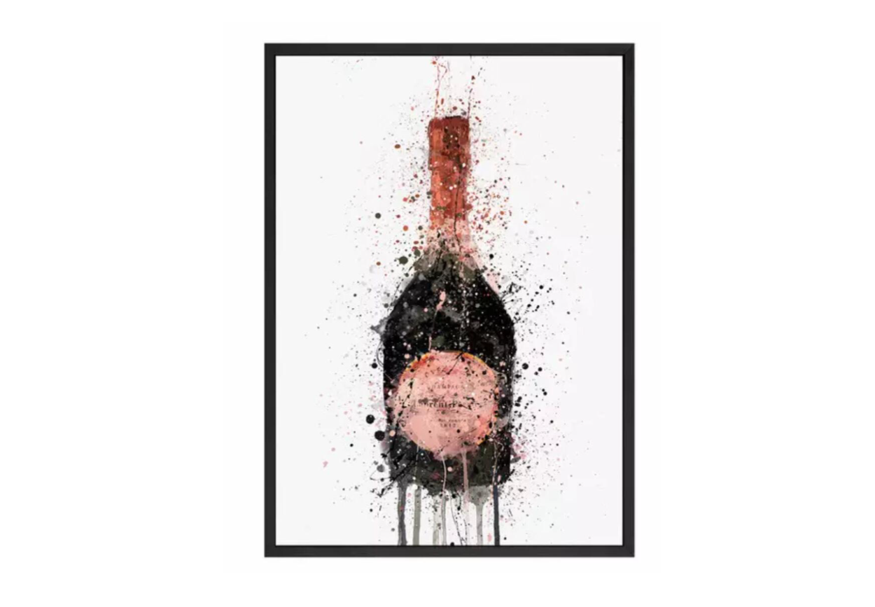 Chimes - Champagne abstract Canvas with frame visual 2 - 30 x 40cm