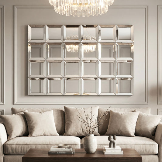 Chimes - 24 Window Pane Wall Mirror