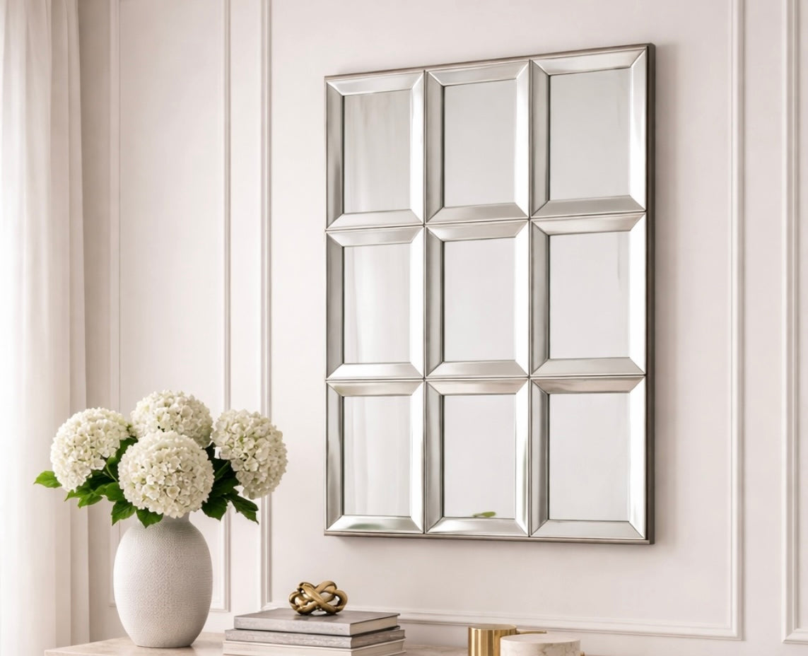 Chimes - 9 Window Pane Wall Mirror