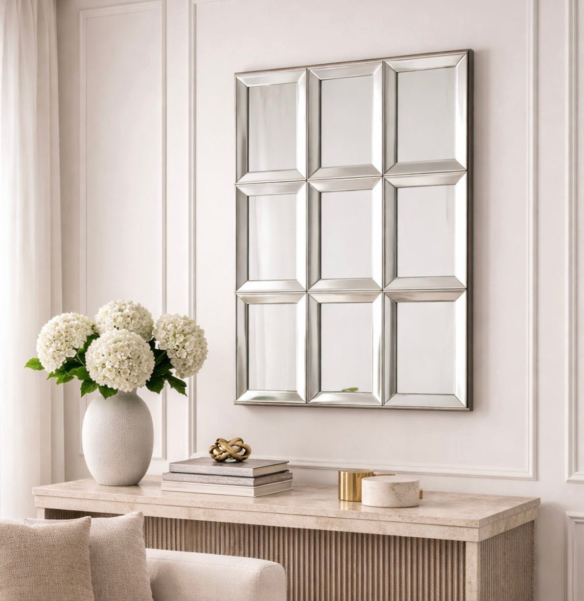 Chimes - 9 Window Pane Wall Mirror