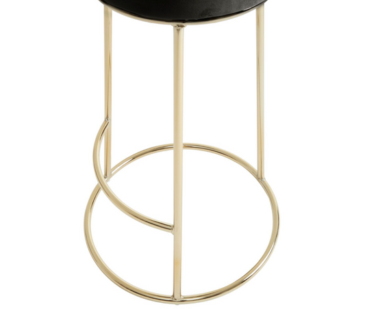 Chimes - Aurora Black Velvet Bar Stool