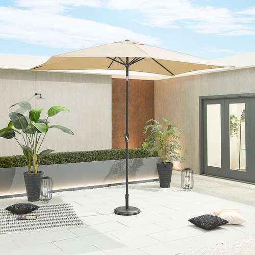 Chimes Antigua Aluminium 3m x 2m Rectangular Parasol - Taupe - LOW STOCK