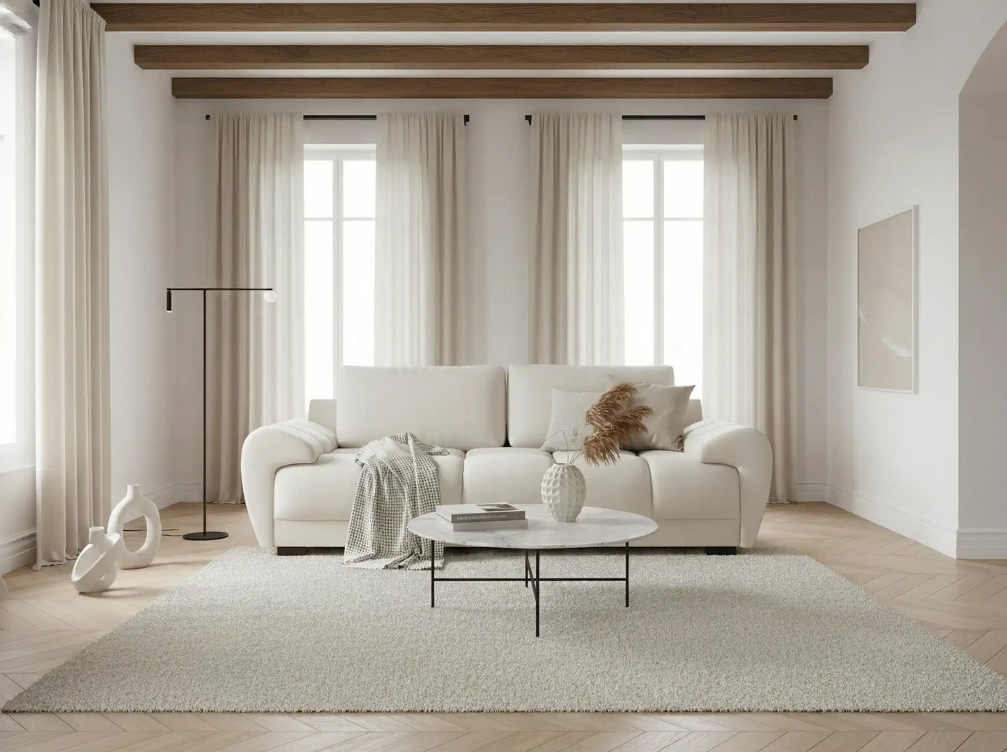 Kai Sofa Cream 3 Seater