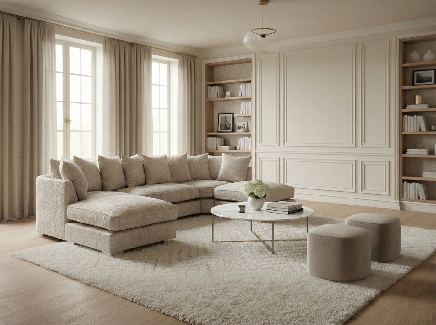 Chimes - Belfry U Sofa - Truffle