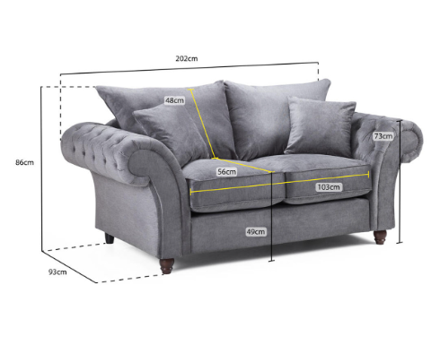 Chimes - Belvedere 2 seater sofa - Stone
