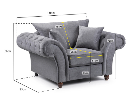 Chimes - Belvedere Armchair - Charcoal Grey