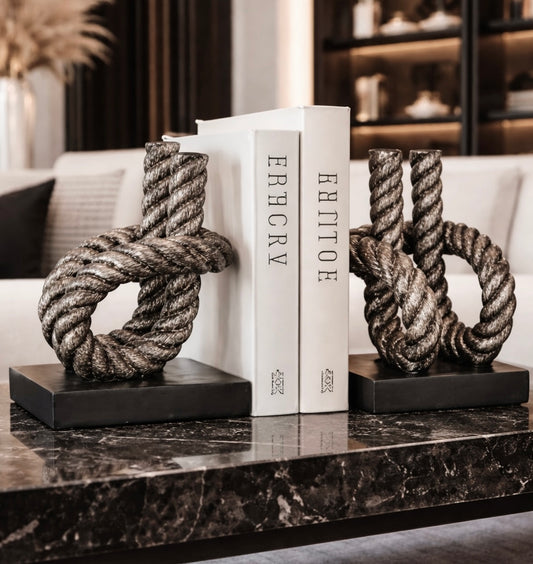 Petra Set of Rope Bookends
