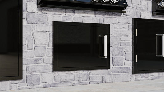 Whistler Grills - Burford Built-In Horizontal Single Door - Black
