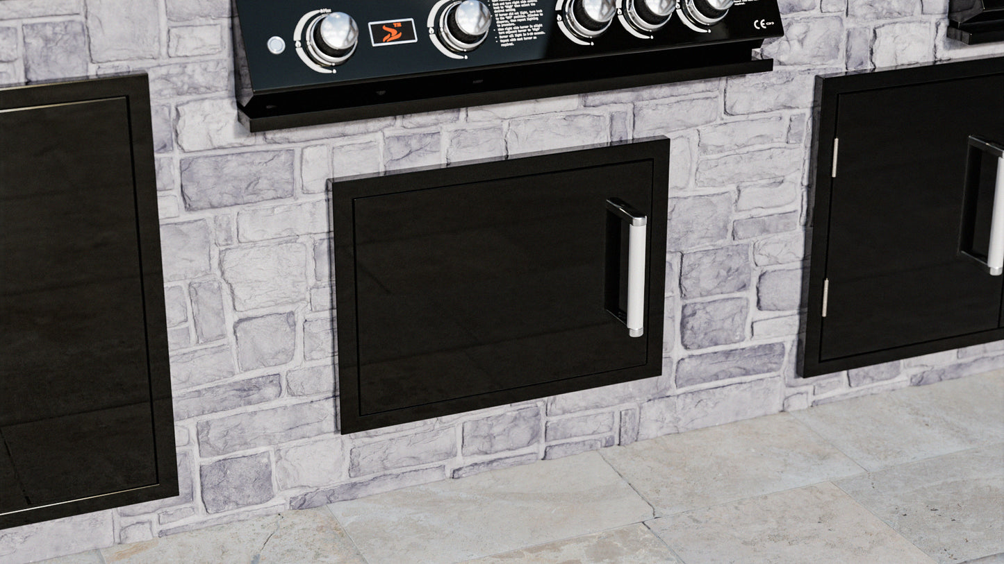 Whistler Grills - Burford Built-In Horizontal Single Door - Black