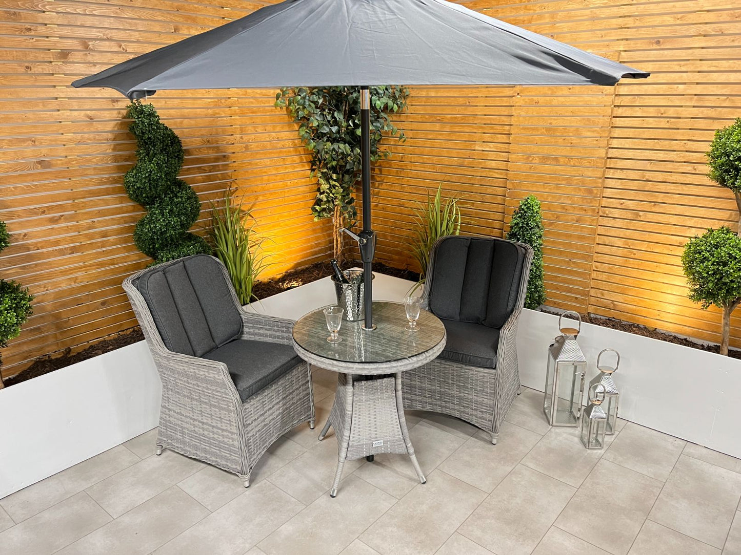 Chimes - Stone Grey Bella 2 Seat Bistro - 75cm Standard Table