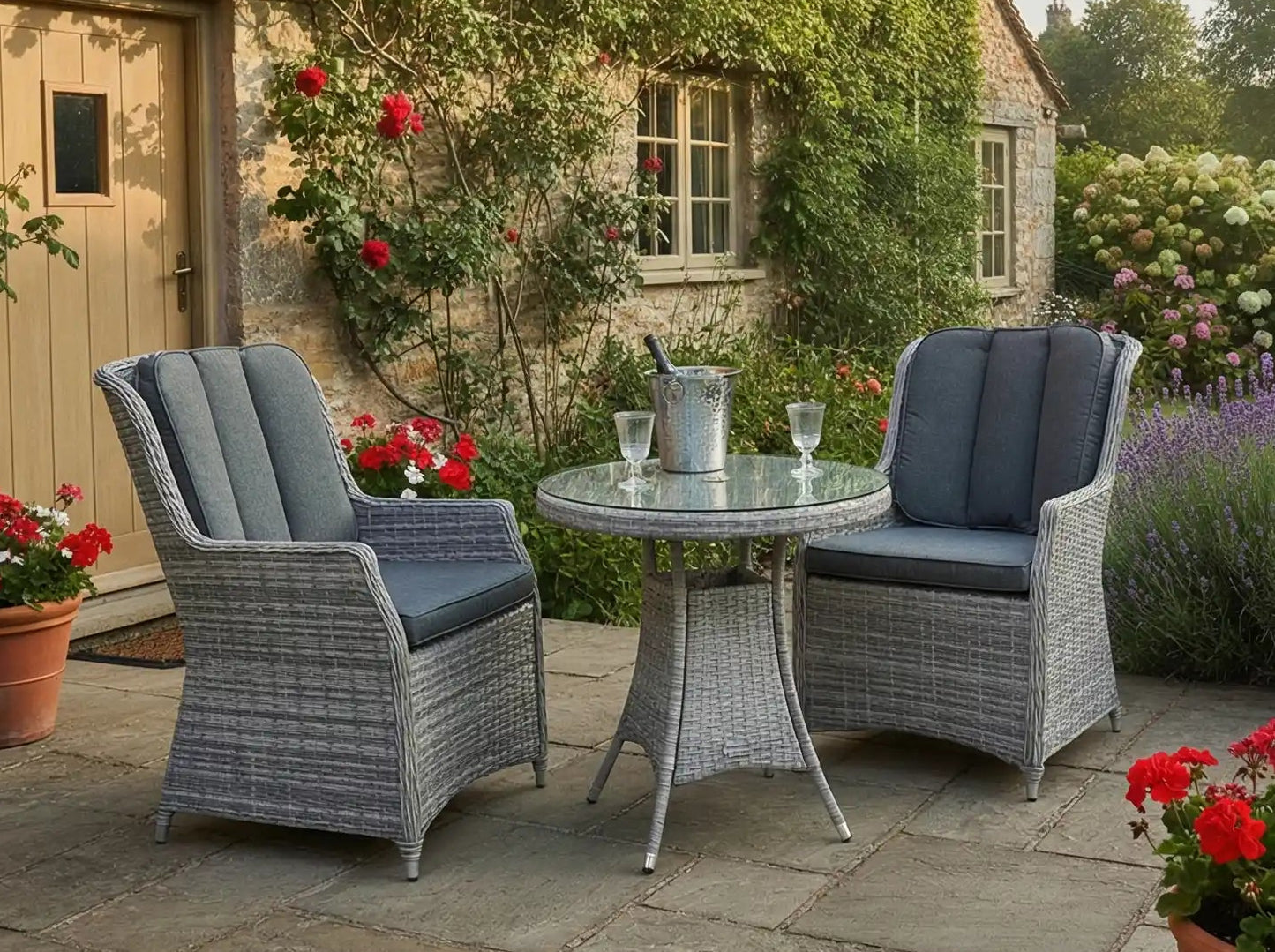 Chimes - Stone Grey Bella 2 Seat Bistro - 75cm Standard Table