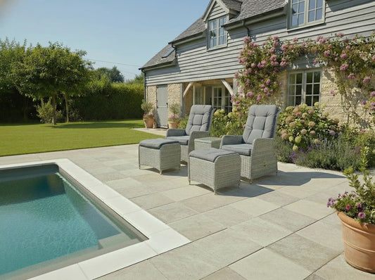 Chimes - Stone Grey Amore Reclining Lounge Set