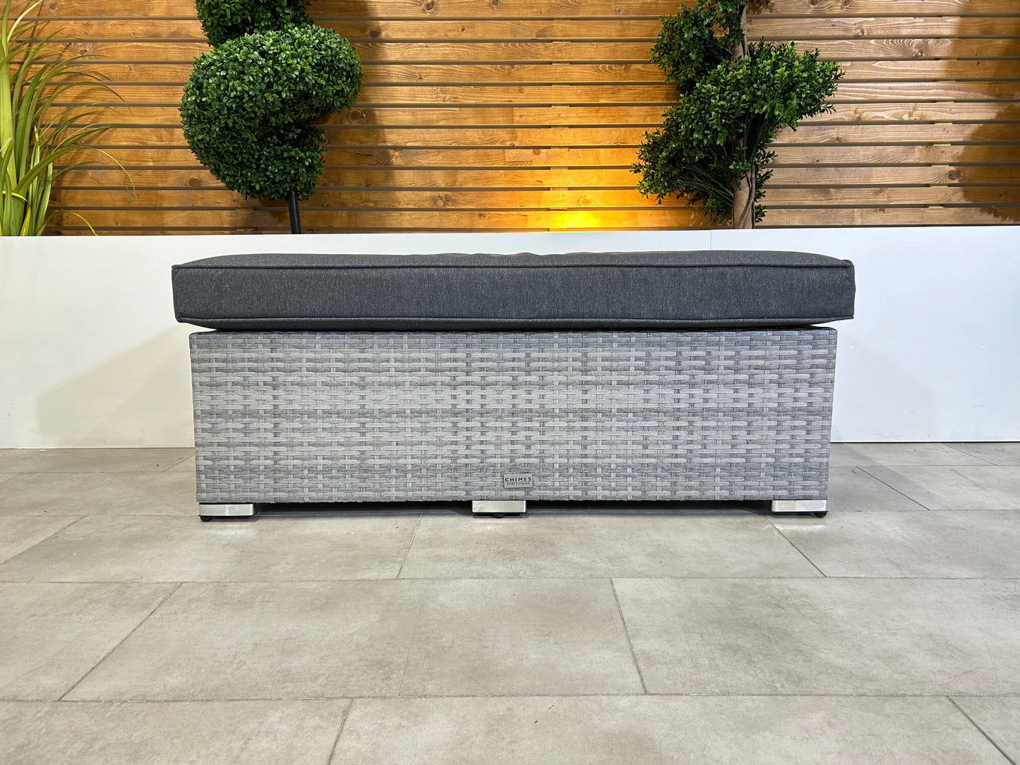Chimes - Stone Grey Double Bench