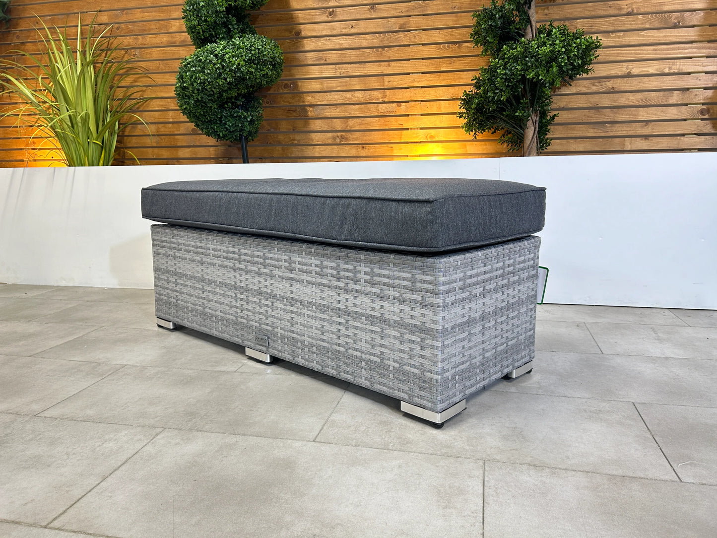Chimes - Stone Grey Double Bench