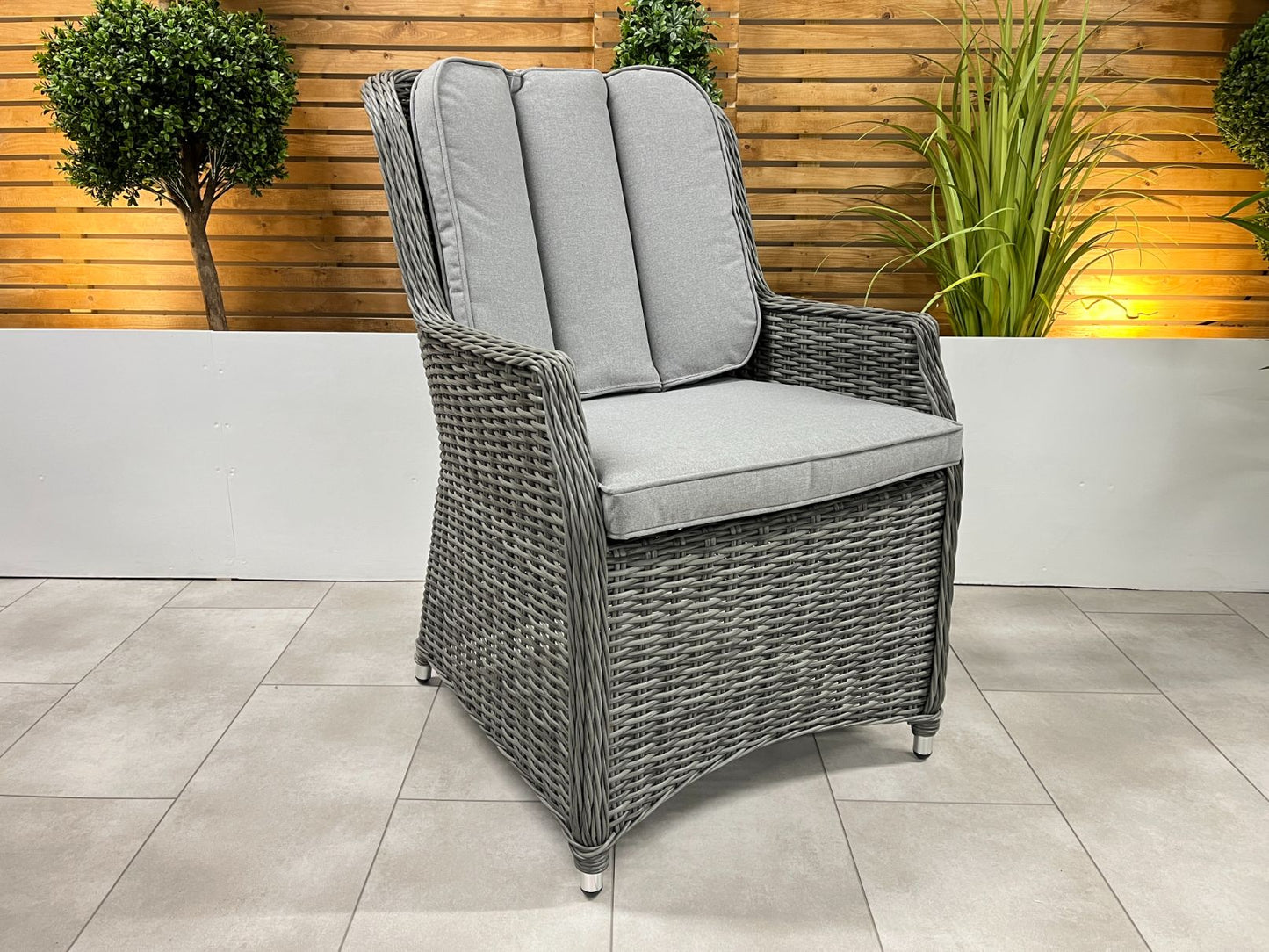 Chimes - Prestige Grey Madrid 6 Seat Rectangular Dining Set - 1 Meter x 1.5 Meter Rectangular Table