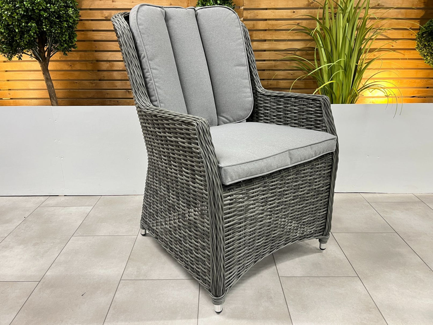 Chimes - Prestige Grey Madrid 8 Seat Rectangular Dining Set - 1 Meter x 2 Meter Rectangular Table