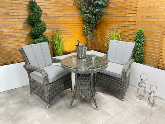 Chimes - Prestige Grey Valencia 2 Seat Bistro