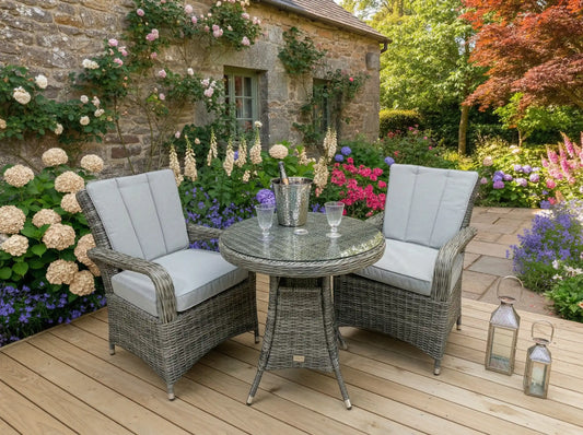 Chimes - Prestige Grey Valencia 2 Seat Bistro