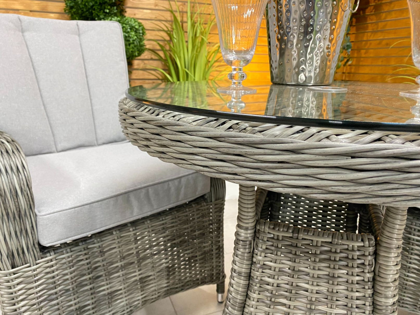 Chimes - Prestige Grey Valencia 2 Seat Bistro