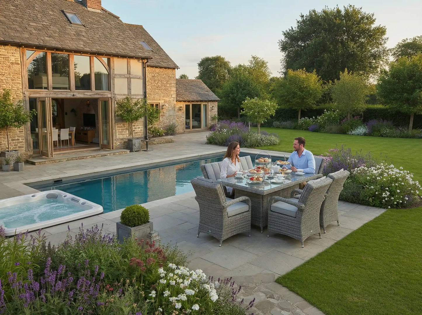 Chimes - Prestige Grey Valencia 6 Seat Rectangular Dining Set - 1 Meter x 1.5 Meter Rectangular Table