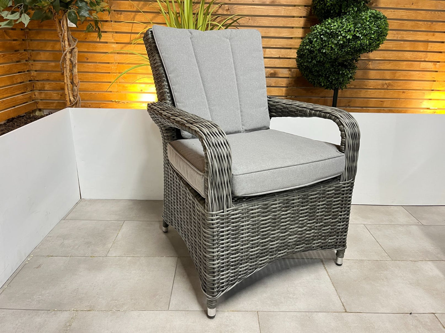 Chimes - Prestige Grey Valencia 8 Seat Rectangular Dining Set - 1 Meter x 2 Meter Rectangular Table