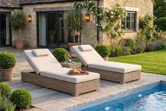 Chimes - Sandstone Napoli Sun Lounger Set