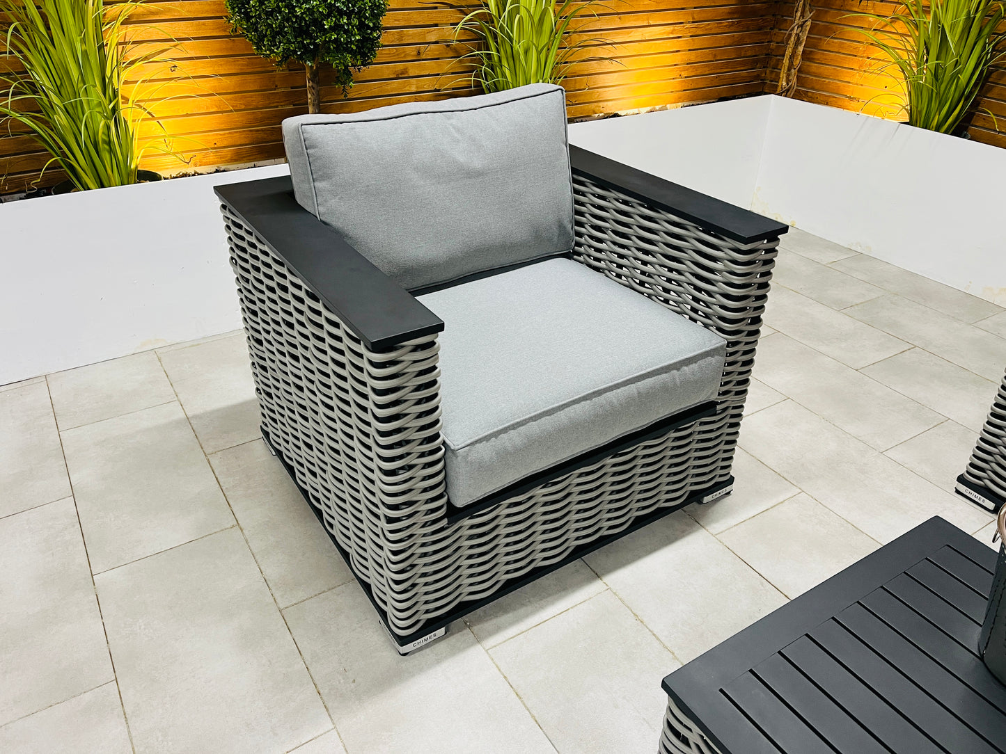 Chimes - Monaco Aluminium 2 Seat Sofa Set with Coffee Table - Rope Weave