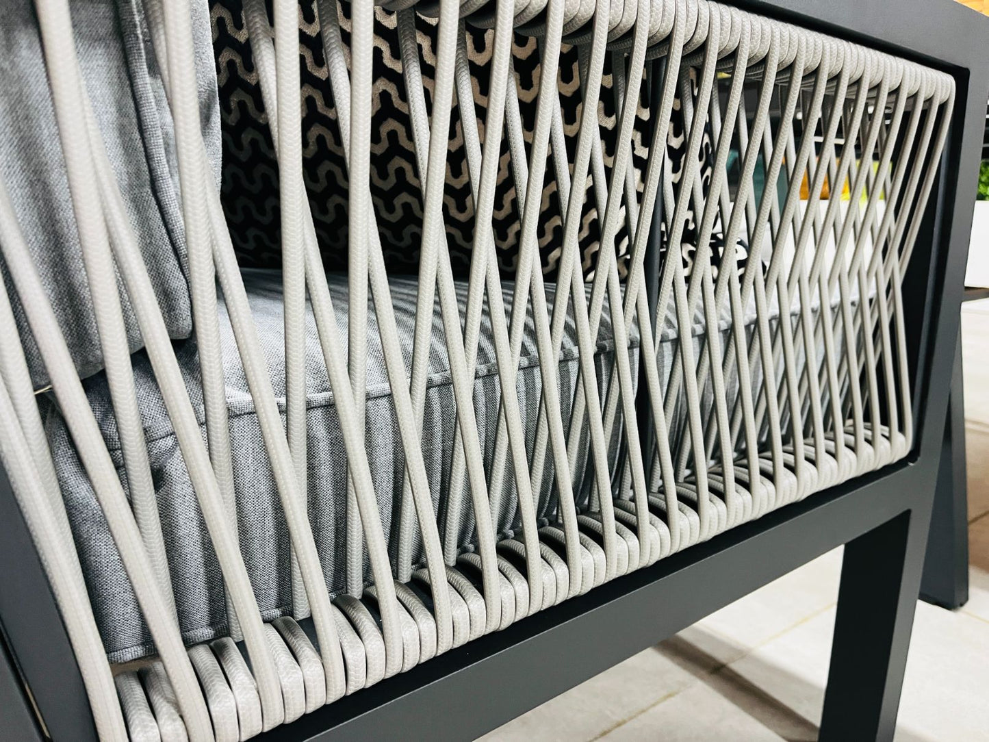 Chimes - Seville Aluminium & Rope Casual Corner Dining Set - Left Hand