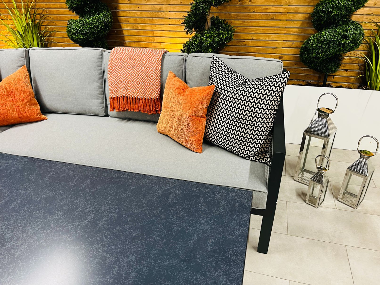 Chimes - Seville Aluminium & Rope Casual Corner Dining Set - Left Hand