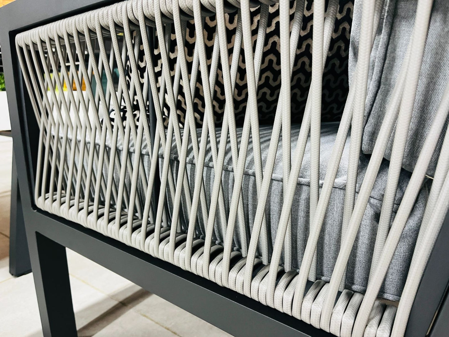 Chimes - Seville Aluminium & Rope Casual Corner Dining Set - Right Hand