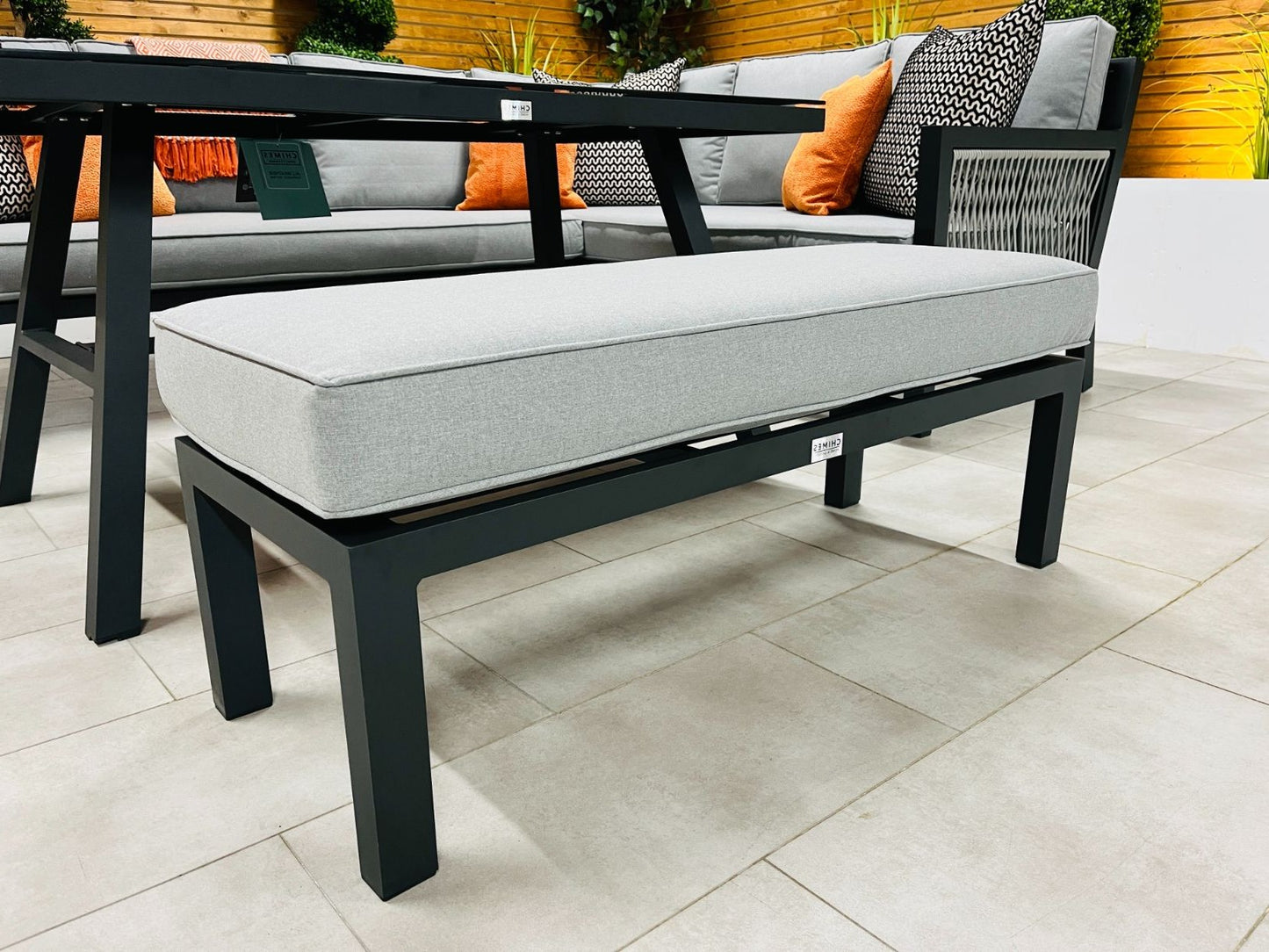 Chimes - Seville Aluminium & Rope Casual Corner Dining Set - Right Hand