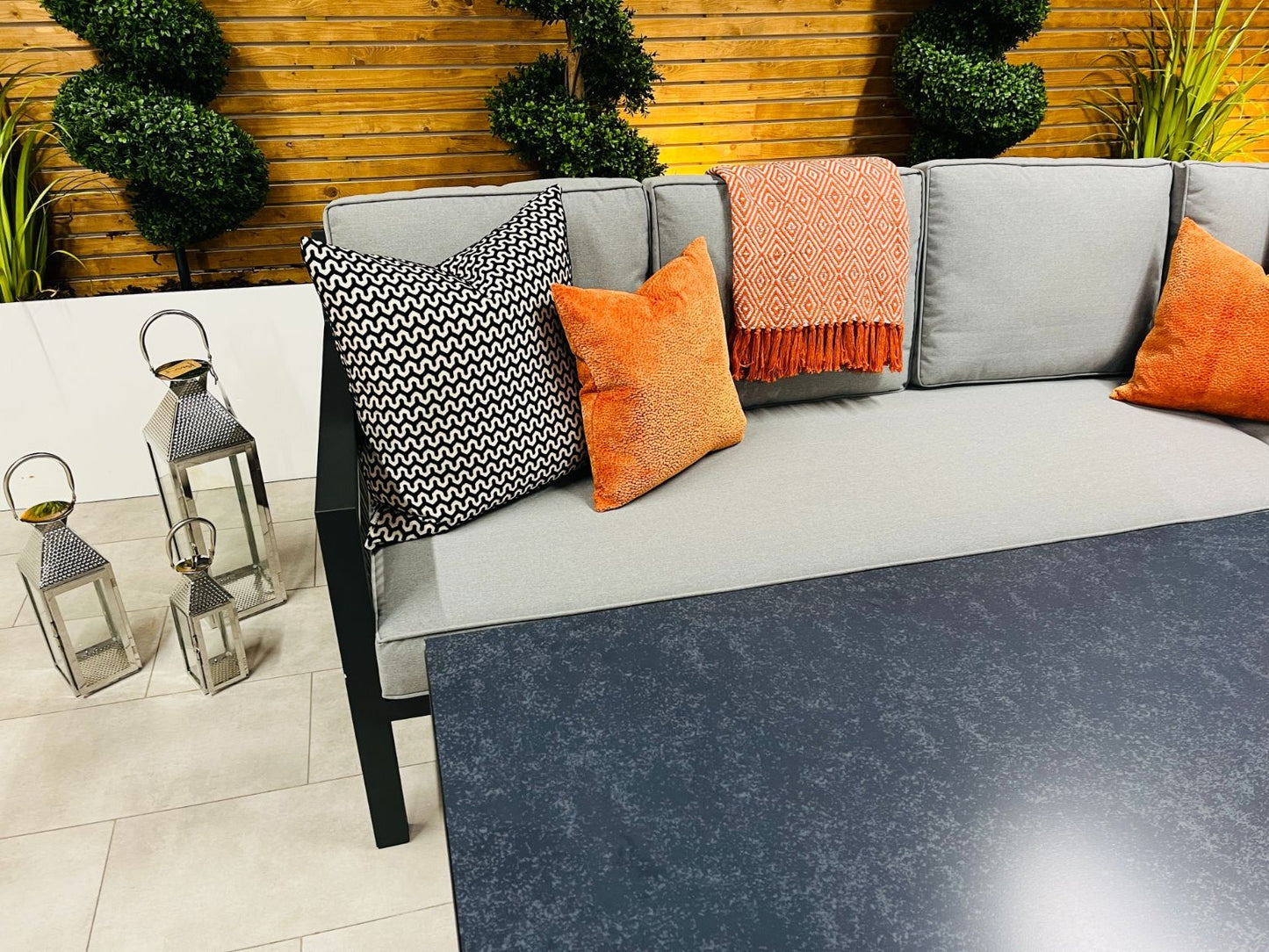 Chimes - Seville Aluminium & Rope Casual Corner Dining Set - Right Hand