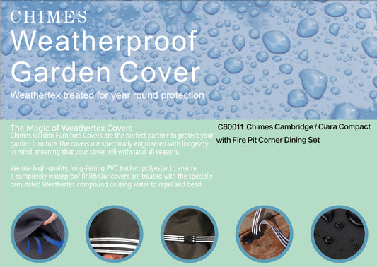 Cover Pack For Chimes Cambridge / Ciara Compact with Fire Pit Corner Dining Set