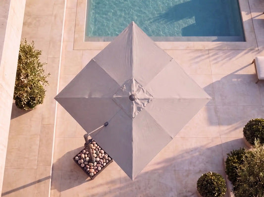 Chimes - Como 2.5m Square Crank & Tilt Cantilever Parasol - Grey