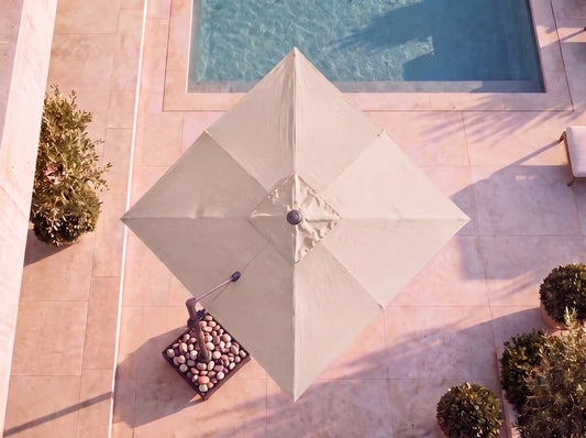 Chimes - Como 2.5m Square Crank & Tilt Cantilever Parasol - Beige