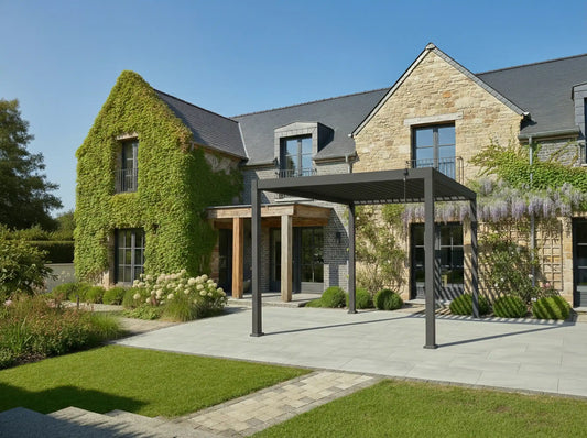 Chimes - Rivaro 3m x 3m Solar LED Aluminium Pergola