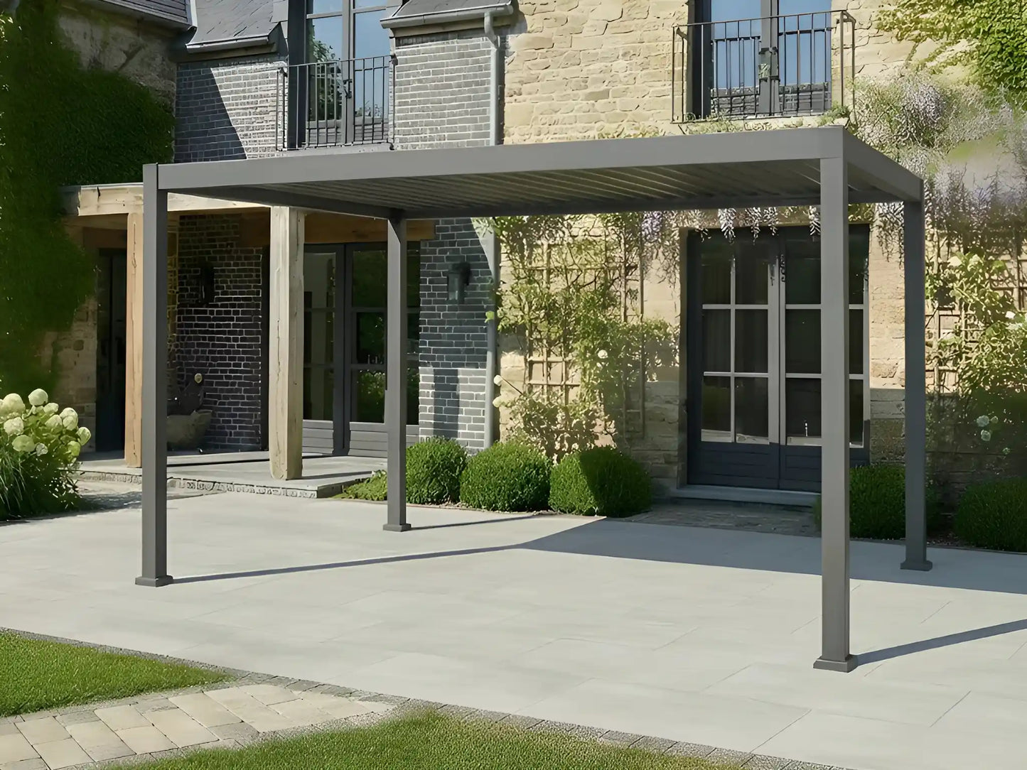 Rivaro 3.6m x 3m Solar LED Pergola + 4 Screens Big Save Bundle