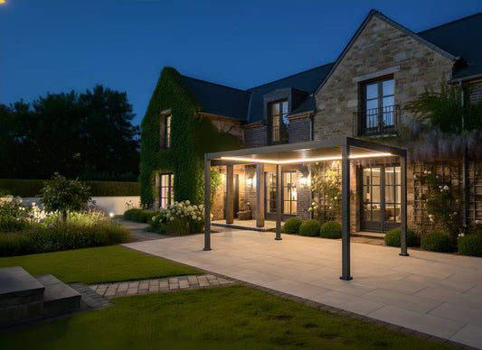 Chimes - Rivaro 4m x 3m Solar LED Aluminium Pergola