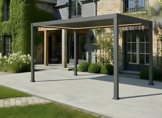 Chimes - Rivaro 4m x 3m Solar LED Aluminium Pergola