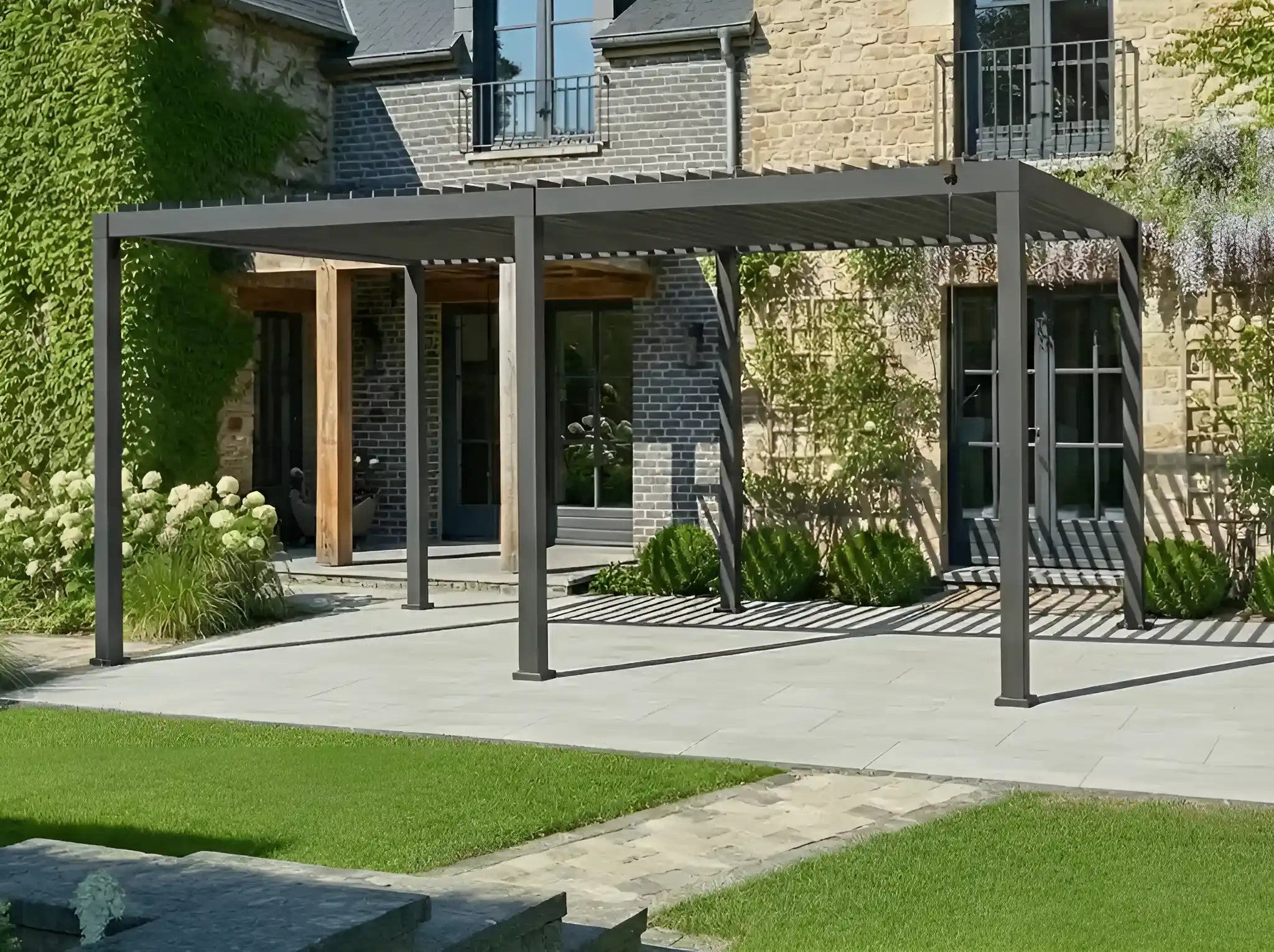 Chimes - Rivaro 6m x 3m Solar LED Aluminium Pergola