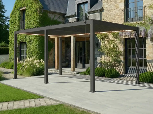 Chimes - Rivaro 6m x 3m Solar LED Aluminium Pergola