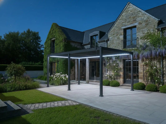 Chimes - Rivaro 6m x 3m Solar LED Aluminium Pergola