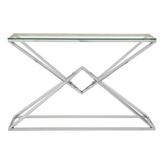 Chimes - Jubilee Corseted Silver Console Table