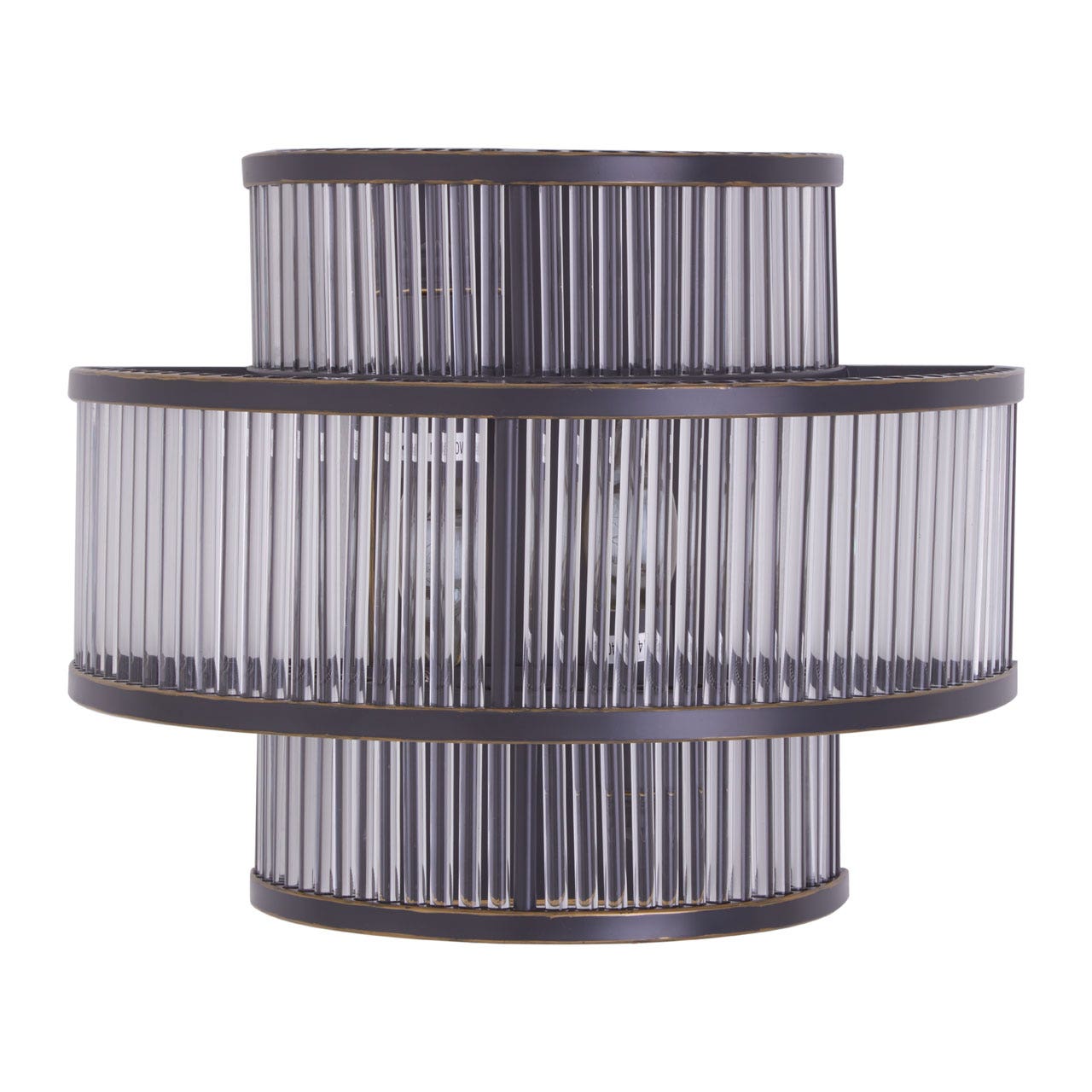 Chimes  - Scarla 3 Tier Black Finish Glass Wall Light