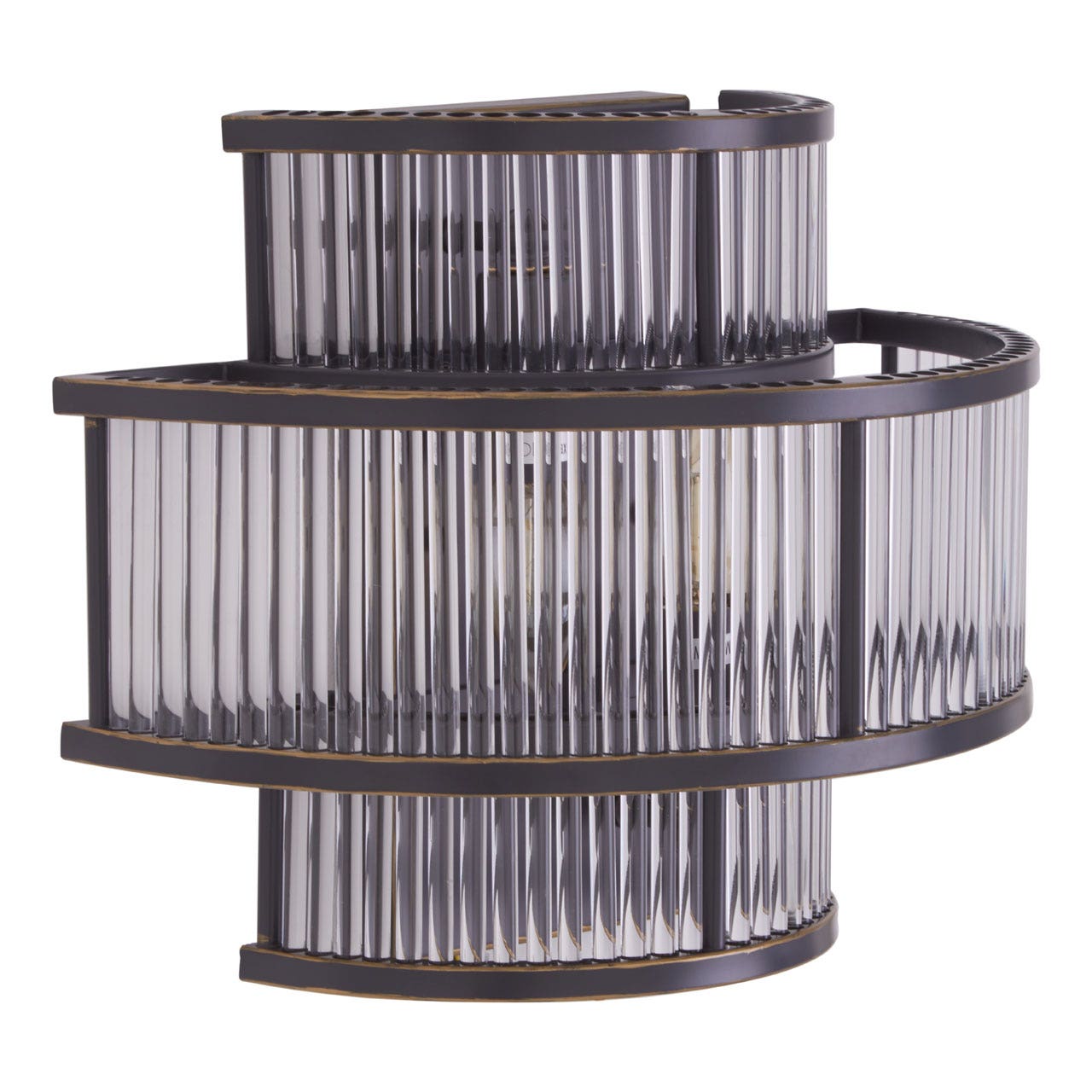 Chimes  - Scarla 3 Tier Black Finish Glass Wall Light